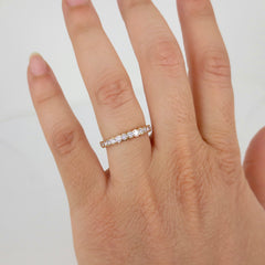 Part Bezel-set Diamond Eternity Band - 18K Yellow Gold