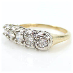 Late Victorian Five Stone Diamond Ring - 0.50cts T.W