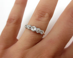 Victorian Five Stone Old Mine Cut Diamond Ring - 0.75cts T.W