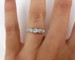 Victorian Five Stone Old Mine Cut Diamond Ring - 0.75cts T.W