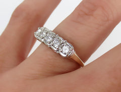 Late Victorian Five Stone Diamond Ring - 0.50cts T.W