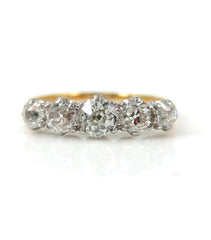 Victorian Five Stone Old Mine Cut Diamond Ring - 0.75cts T.W