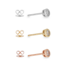 14K Yellow Gold Round-Cut Solitaire Diamond Stud Earrings - 0.22 ctw