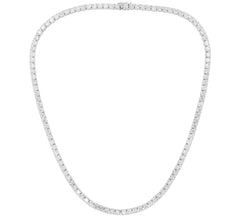 19.72 carats Natural Diamond Tennis Necklace - 18K White Gold