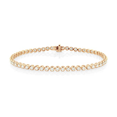 2.43cts Natural Diamond Tennis Bracelet - 18K White Gold
