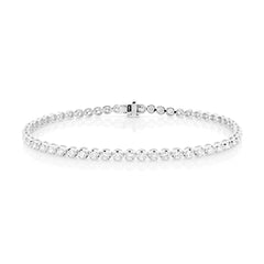 2.43cts Natural Diamond Tennis Bracelet - 18K Rose Gold