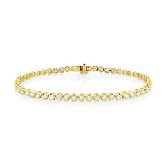 2.43cts Natural Diamond Tennis Bracelet - 18K White Gold