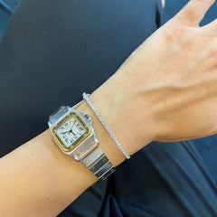 18K Rose Gold Natural Diamond Hinged Bangle Bracelet