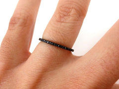 Micro Pavé Black Diamond Eternity Band - 0.20 cts T.W