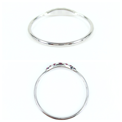Seven Stones Graduated Ruby Ring in 18K White Gold