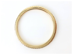 Micro Pavé  Diamond Eternity Band - Solid 18K Yellow  Gold - Wedding / Anniversary / Stacking Bands