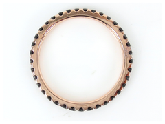 Black Diamond Eternity Band set - 18K Rose Gold
