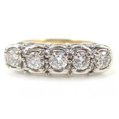 Late Victorian Five Stone Diamond Ring - 0.50cts T.W