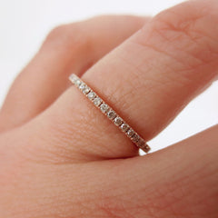 Champagne Diamond Eternity Band - 18K Rose Gold