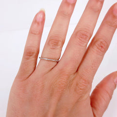 Champagne Diamond Eternity Band - 18K Rose Gold