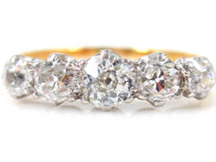 Victorian Five Stone Old Mine Cut Diamond Ring - 0.75cts T.W
