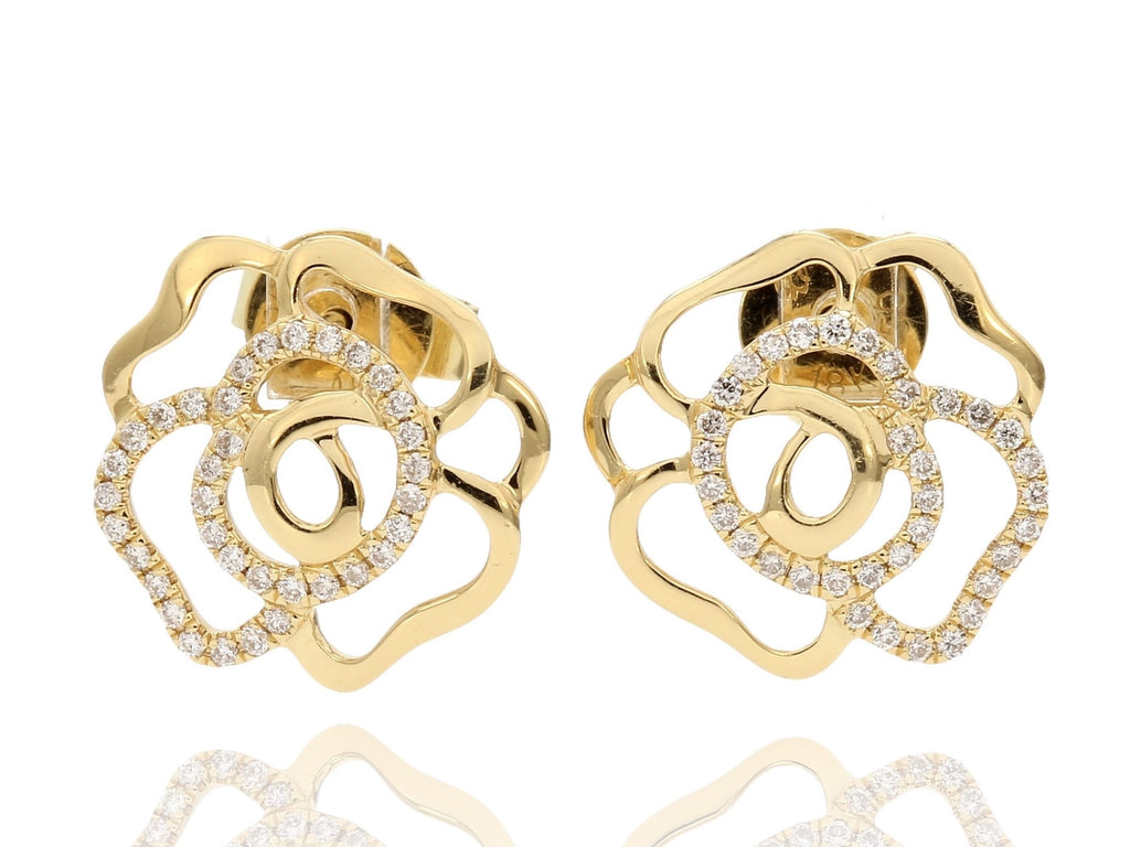 Shop Kwiat Cluster 18K White Gold & Diamond Flower Stud Earrings | Saks  Fifth Avenue