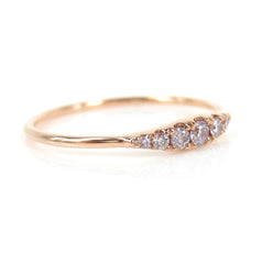 Seven Stones Graduated Pink Diamond Ring - 18K Rose Gold