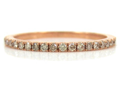 Champagne Diamond Eternity Band - 18K Rose Gold